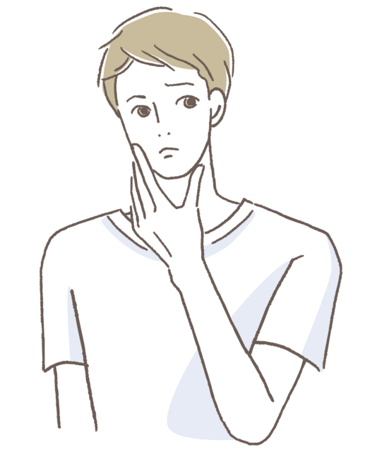 コンパス内科歯科クリニック赤羽 困ってる男性のイラスト