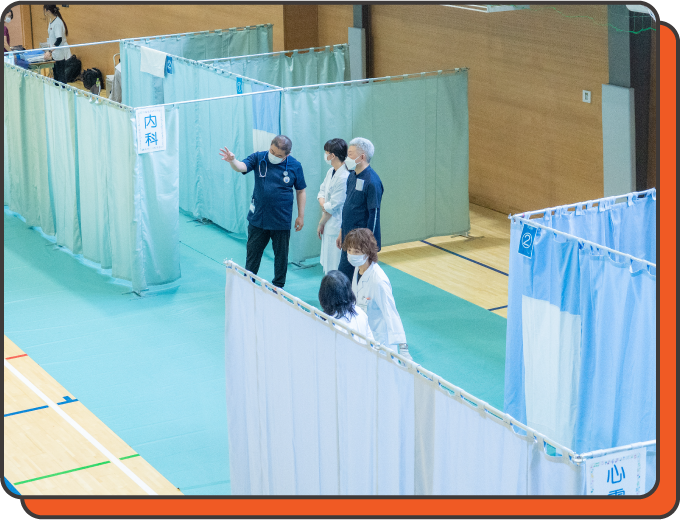 巡回健診準備の様子