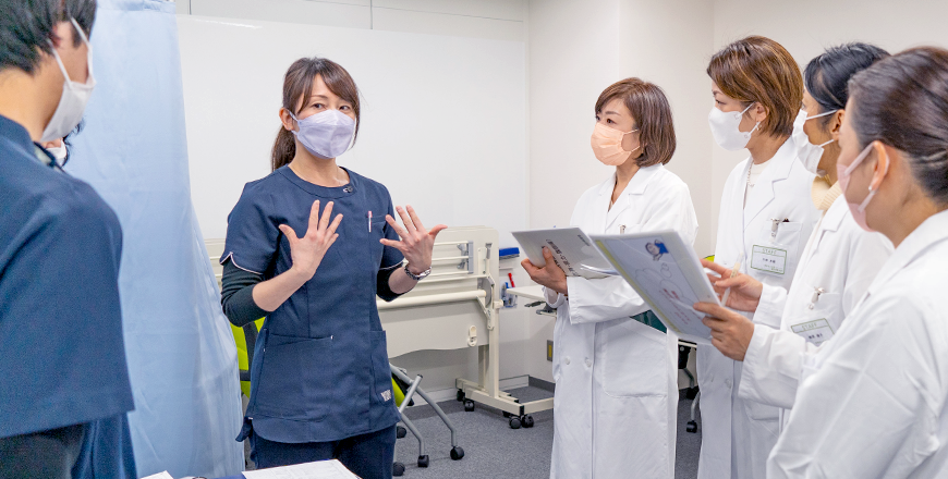 巡回健診スタッフの打ち合わせ