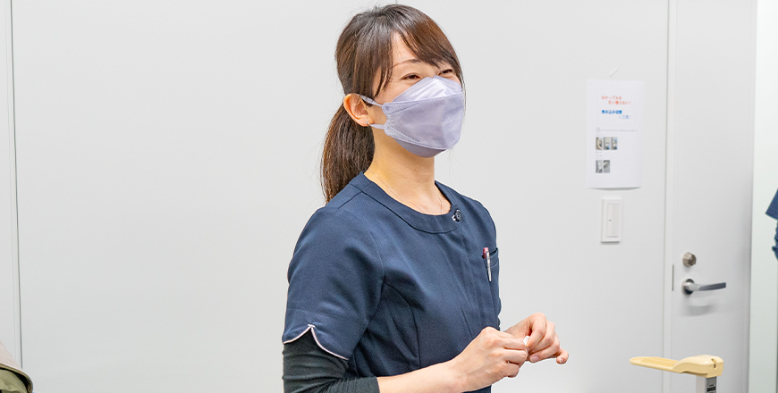 笑顔の巡回健診スタッフ