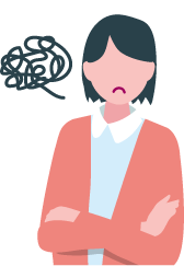悩んでいる担当者のイラスト