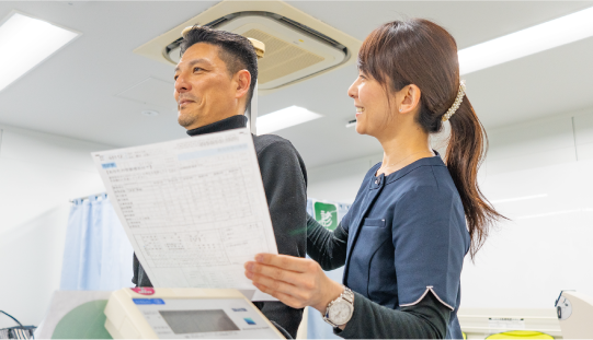 巡回健診 心電図のスペース写真