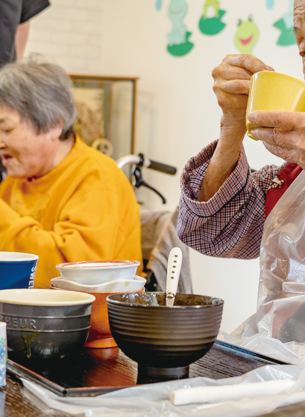 介護施設巡回健診の様子