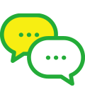 会話する吹き出しアイコン