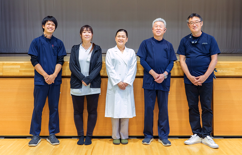 巡回健診での集合写真