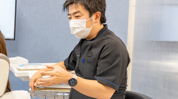 再来院時の問診の様子