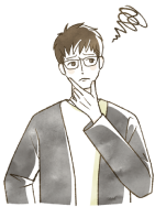 コンパス歯科クリニック立川若葉町 困ってる男性のイラスト
