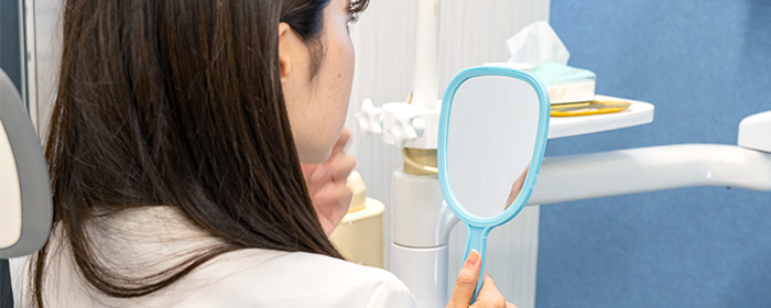 経過観察時の歯の確認