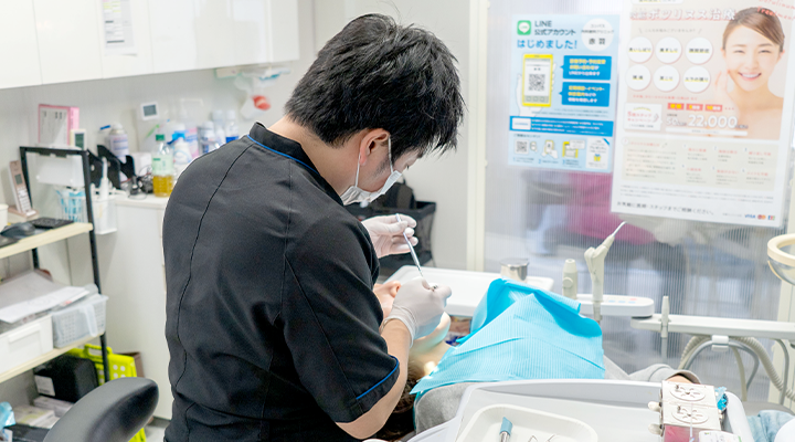 再来院時の治療の様子